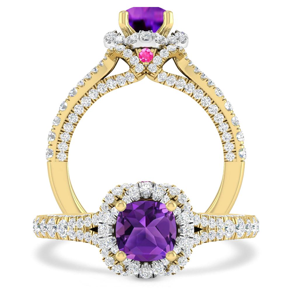 Yellow Gold - Amethyst