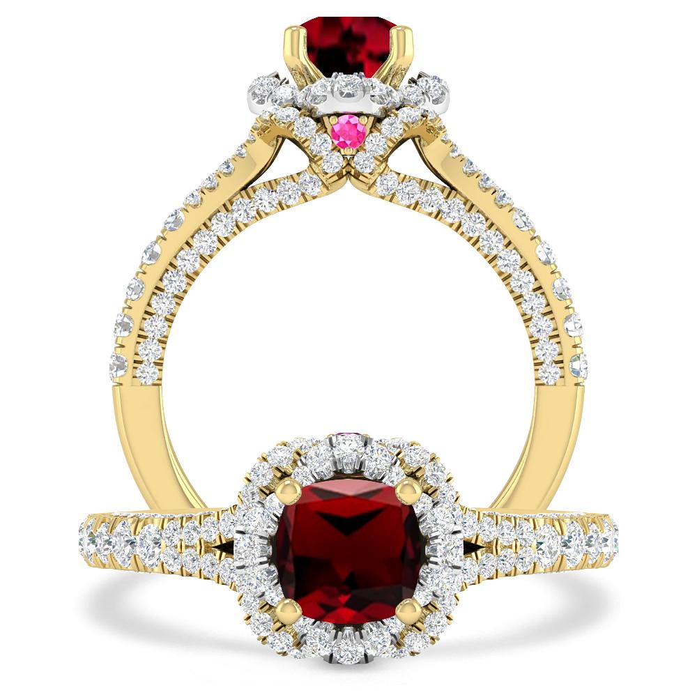 Yellow Gold - Garnet