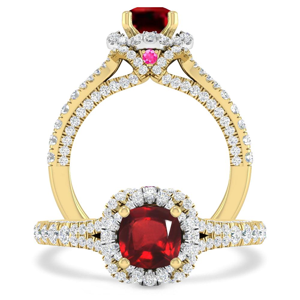 Yellow Gold - Ruby