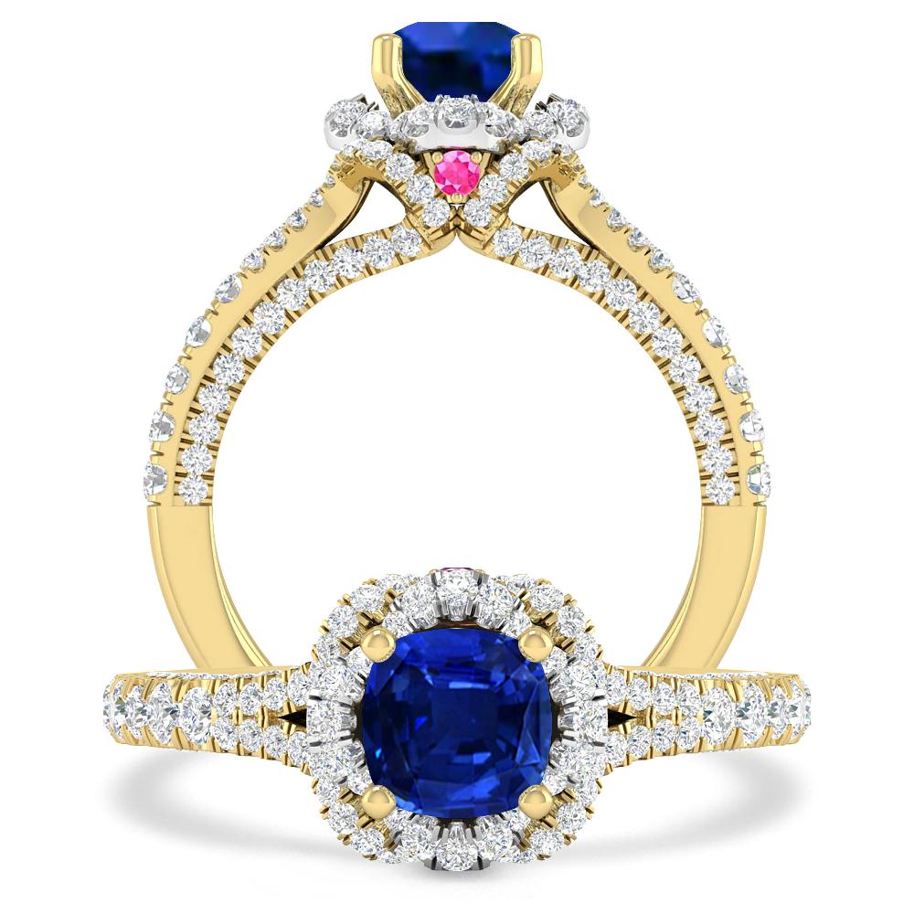 Yellow Gold - Sapphire