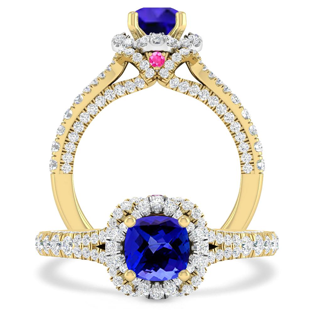 Yellow Gold - Tanzanite