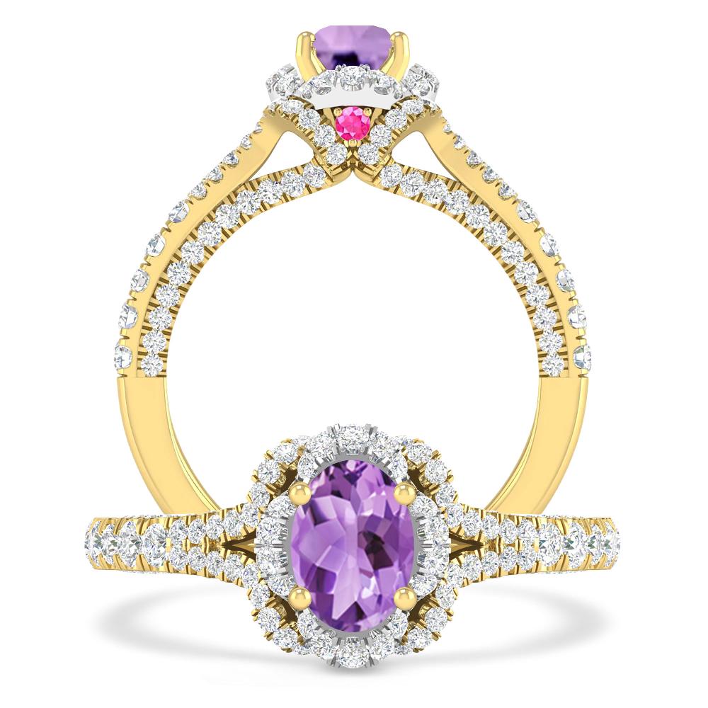 Yellow Gold - Amethyst