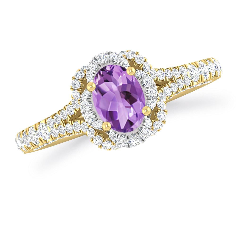 Yellow Gold - Amethyst