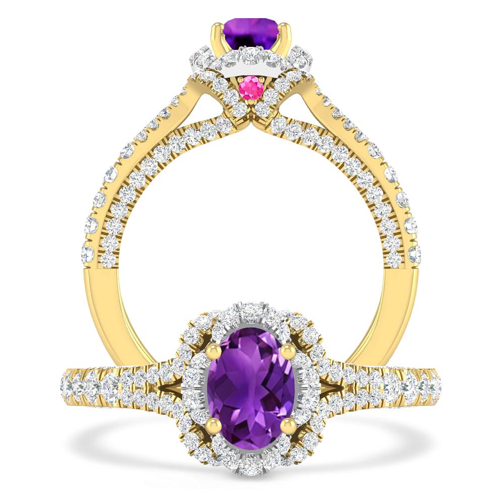 Yellow Gold - Amethyst