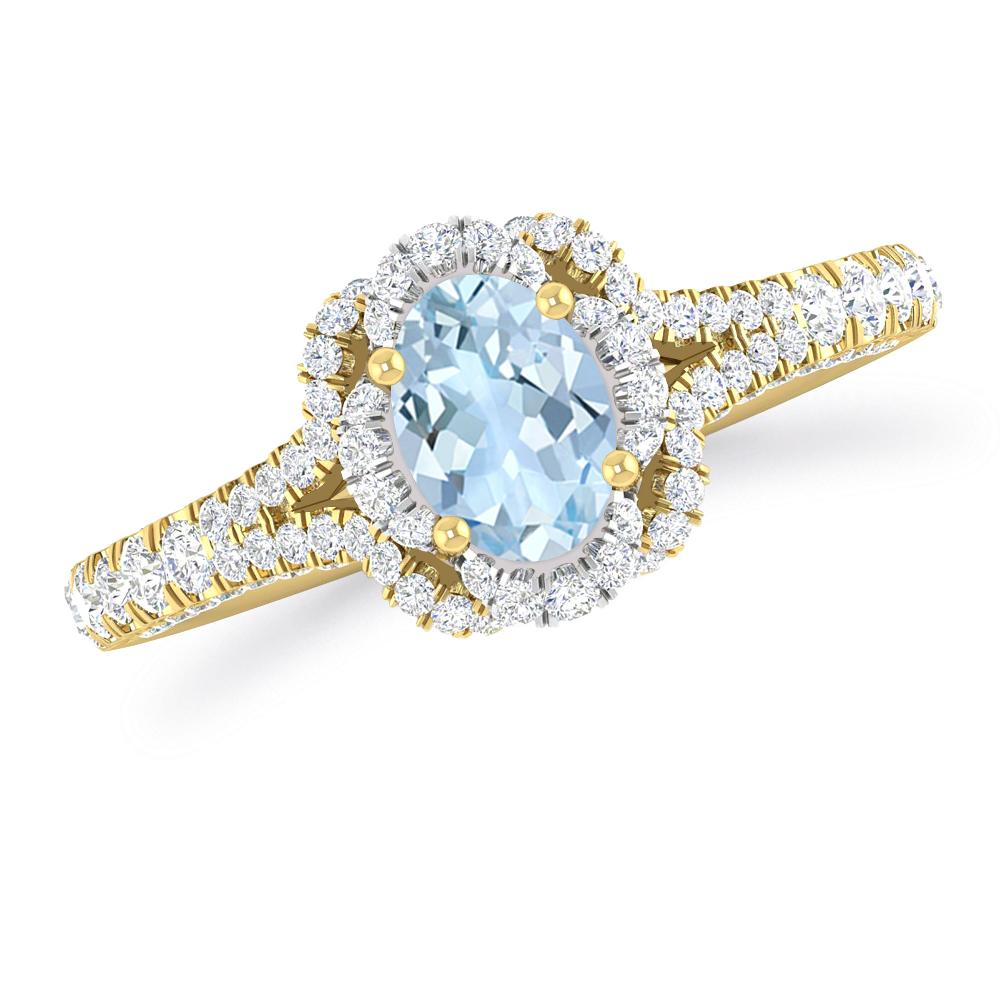 Yellow Gold - Aquamarine