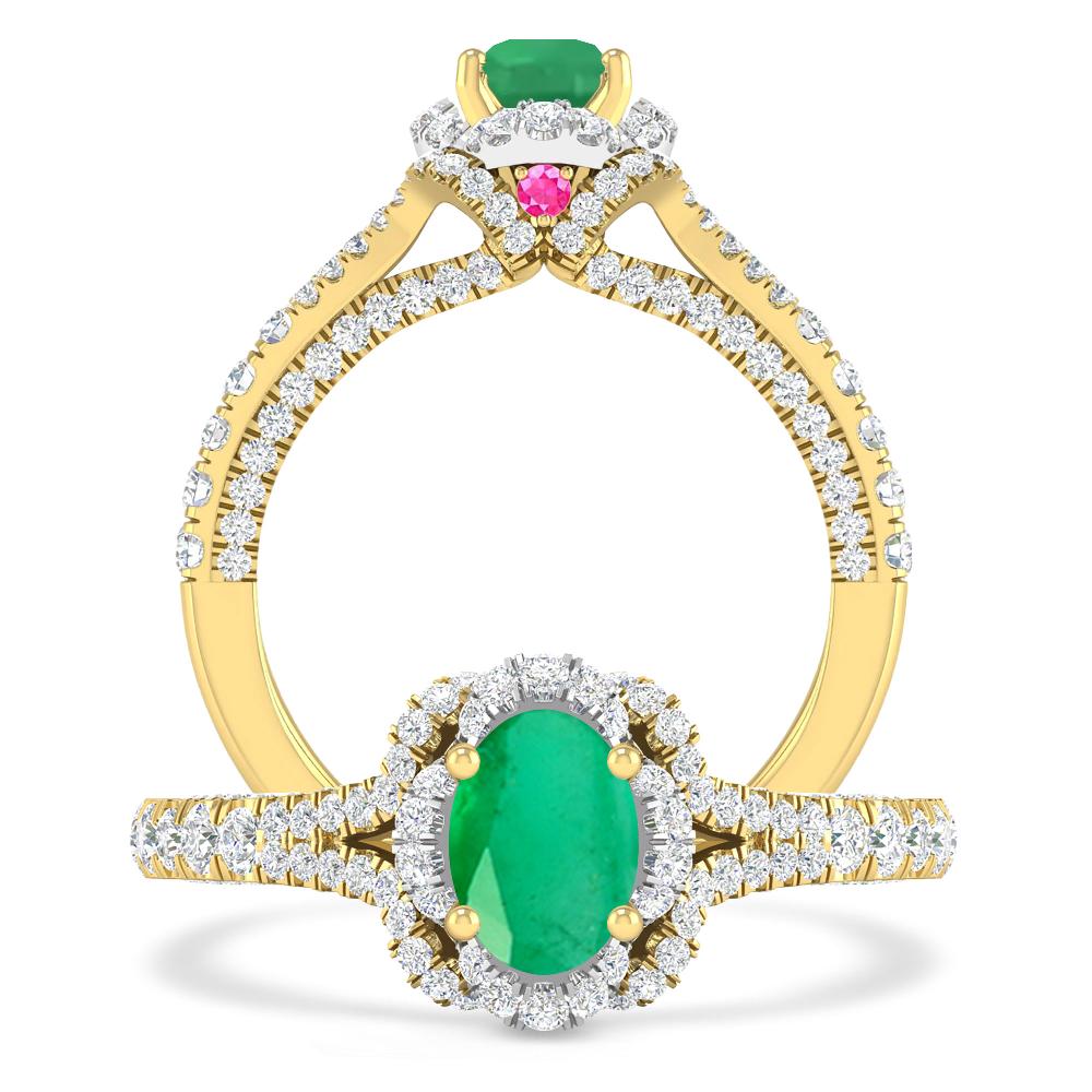 Yellow Gold - Emerald