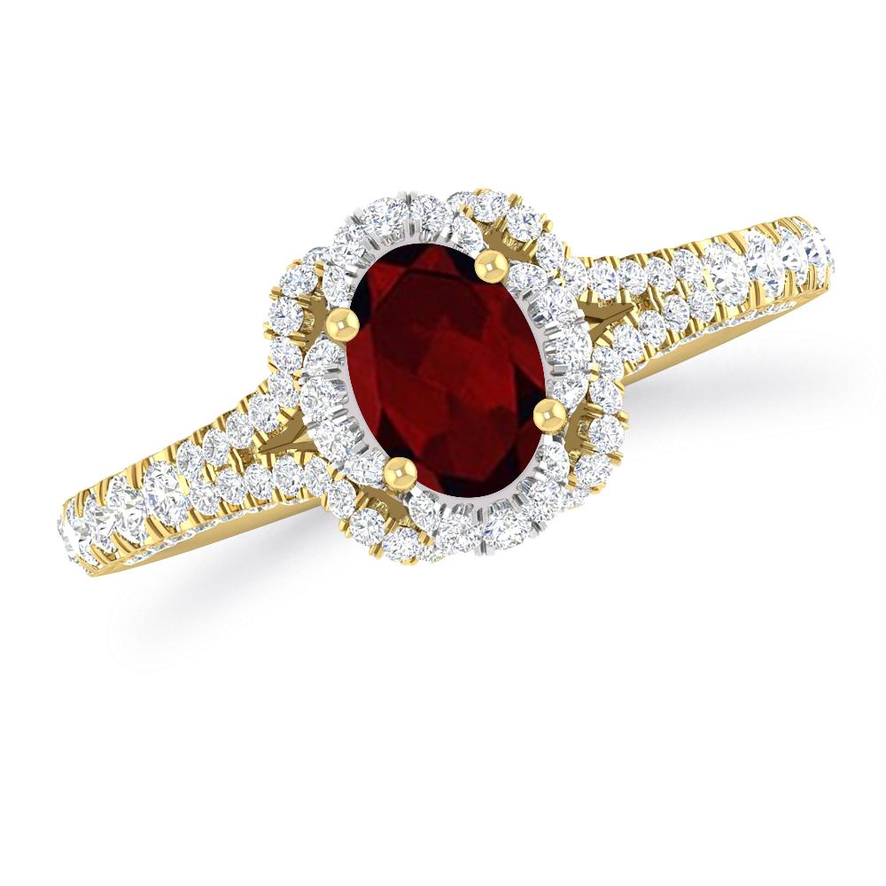 Yellow Gold - Garnet