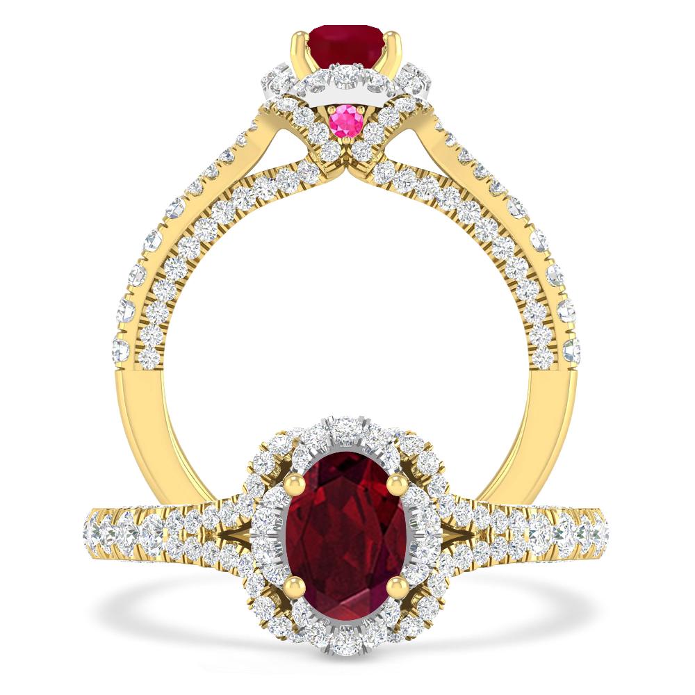 Yellow Gold - Garnet