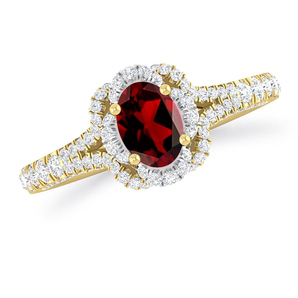 Yellow Gold - Garnet