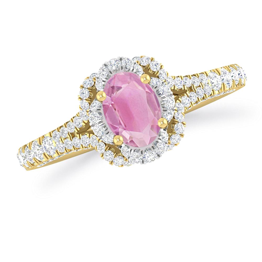 Yellow Gold - Pink Tourmaline