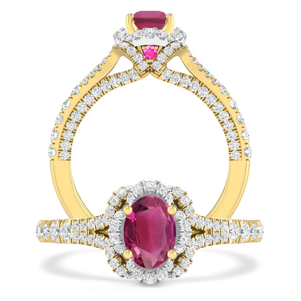 Yellow Gold - Pink Tourmaline