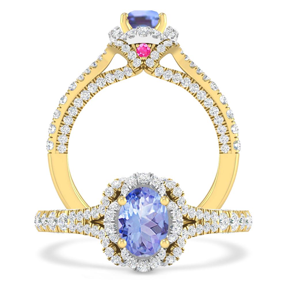 Yellow Gold - Tanzanite