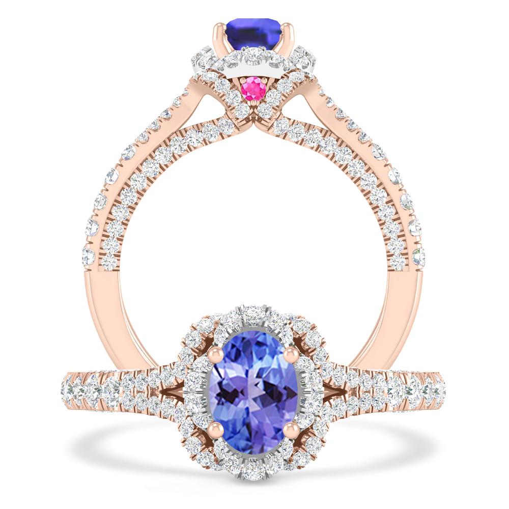 Rose Gold - Tanzanite