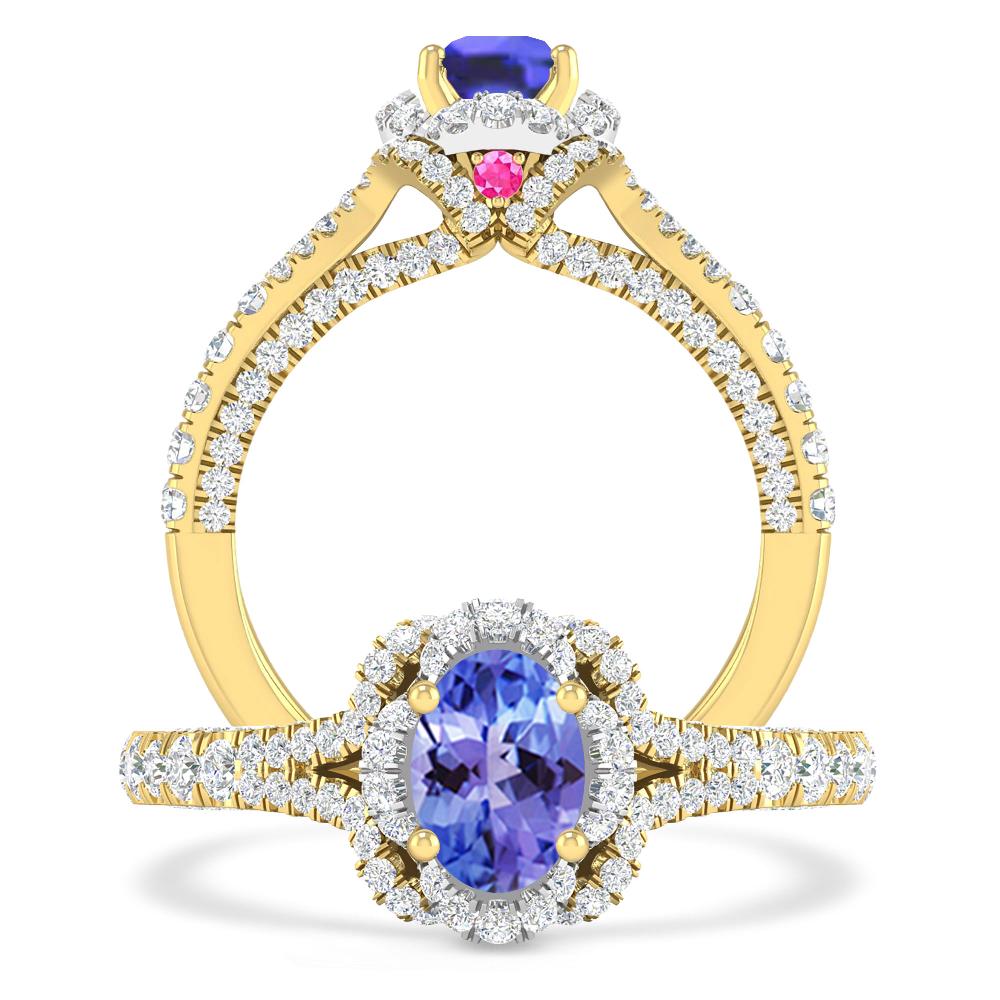 Yellow Gold - Tanzanite