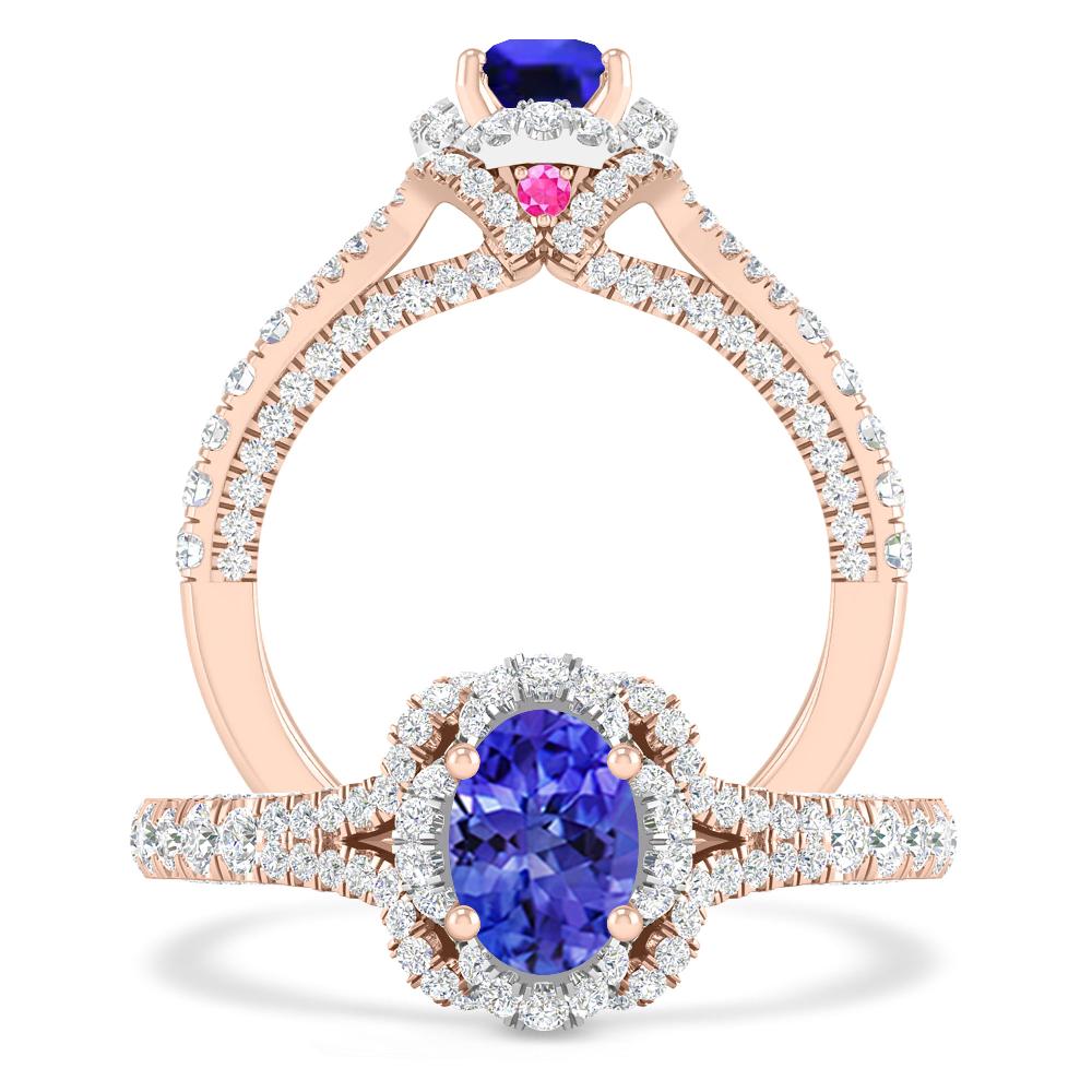 Rose Gold - Tanzanite