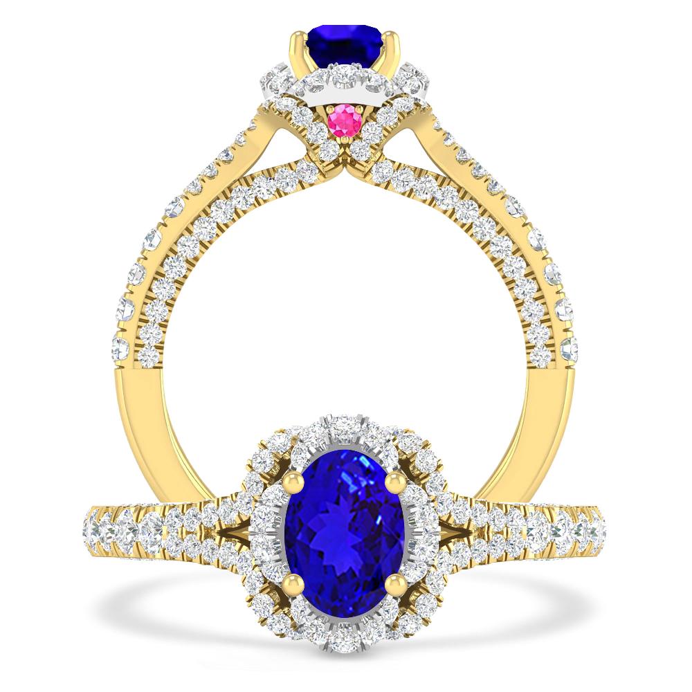 Yellow Gold - Tanzanite