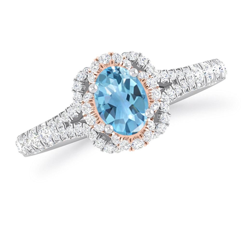 White Gold - Blue Topaz