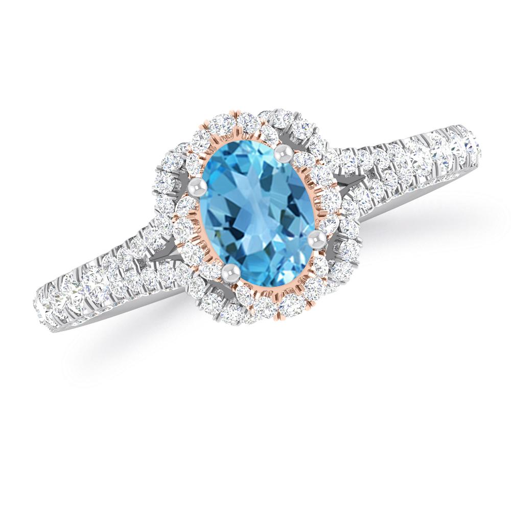 White Gold - Blue Topaz