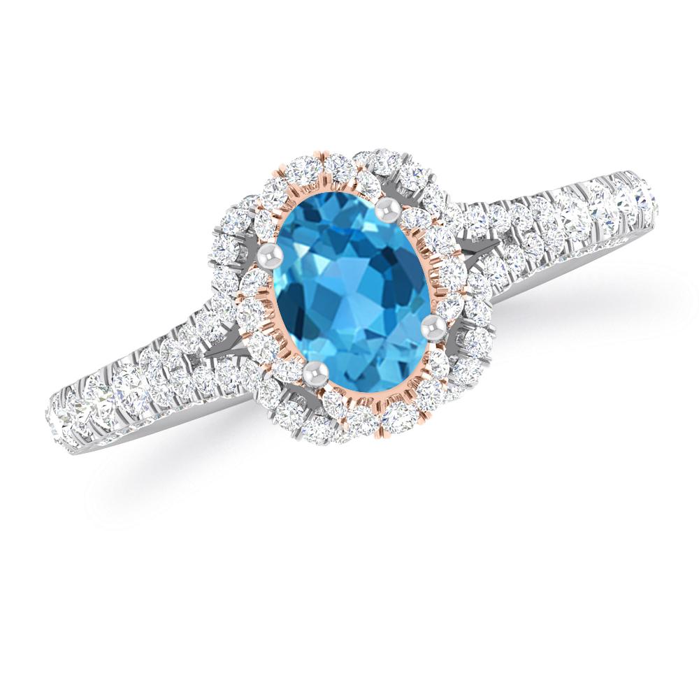 White Gold - Blue Topaz