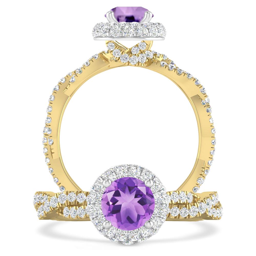 Yellow Gold - Amethyst