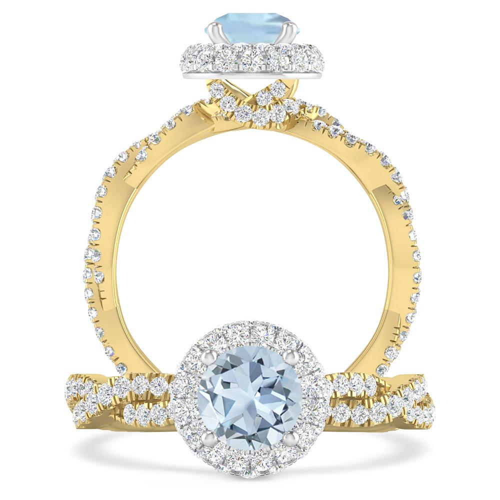 Yellow Gold - Aquamarine