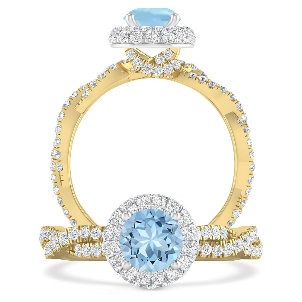 Yellow Gold - Aquamarine