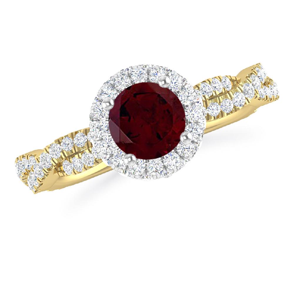 Yellow Gold - Garnet