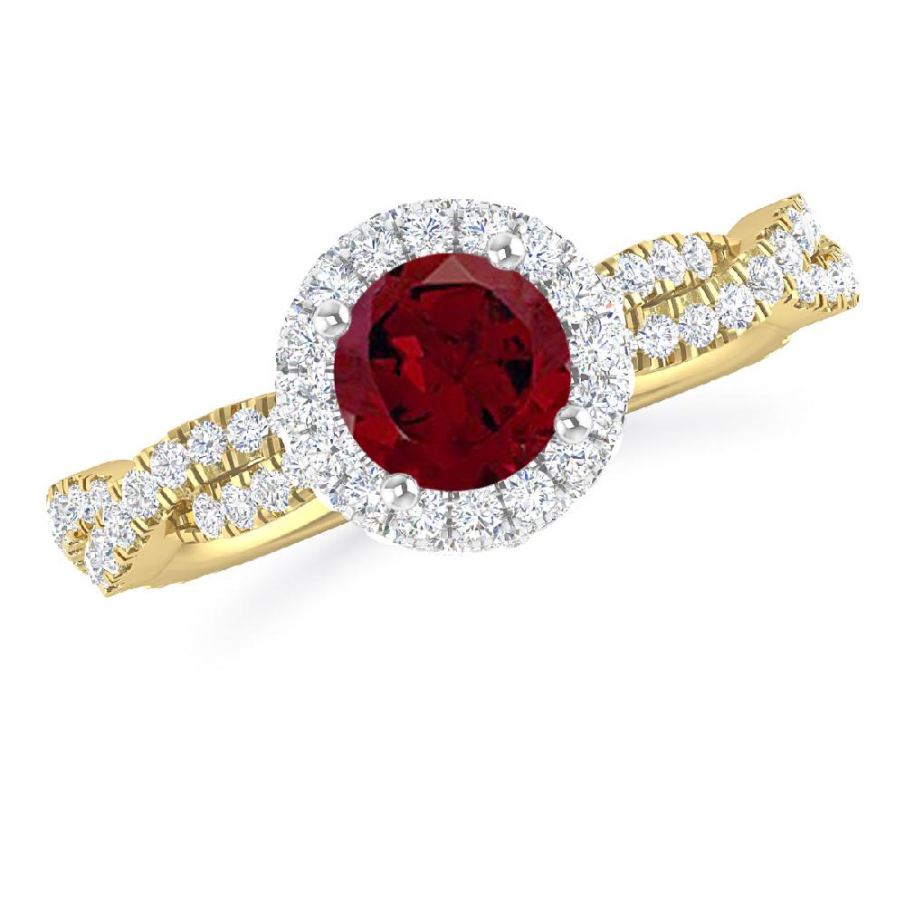 Yellow Gold - Garnet