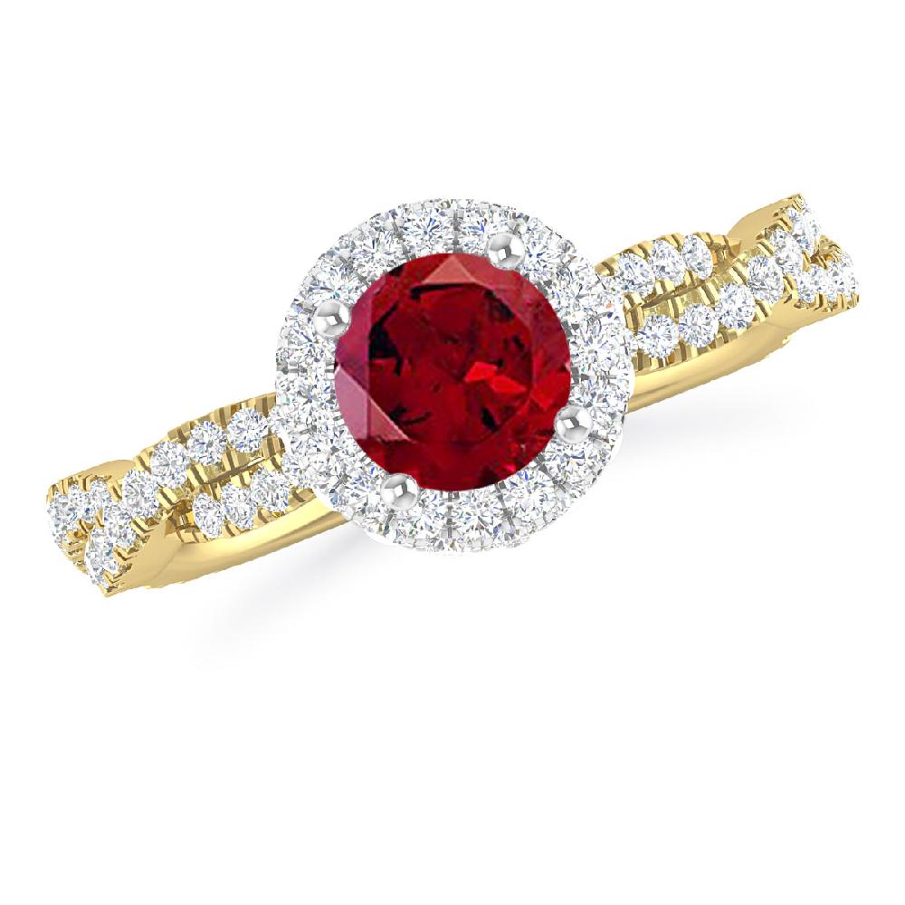 Yellow Gold - Garnet