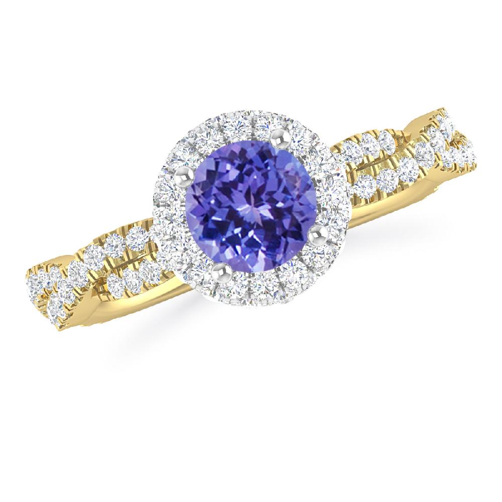 Yellow Gold - Tanzanite