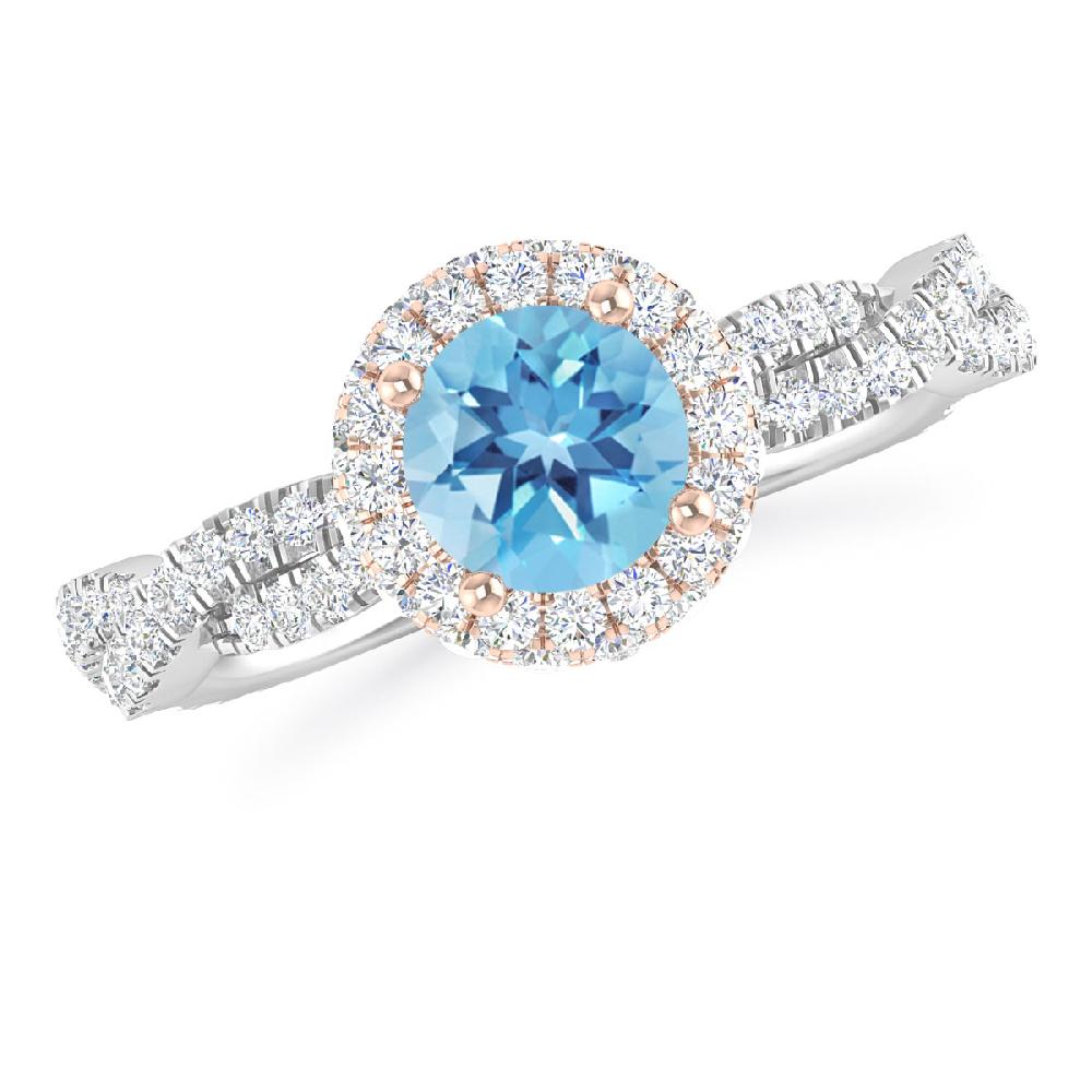 White Gold - Blue Topaz