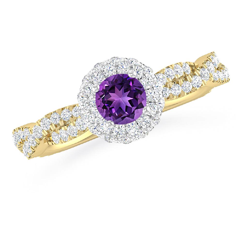 Yellow Gold - Amethyst