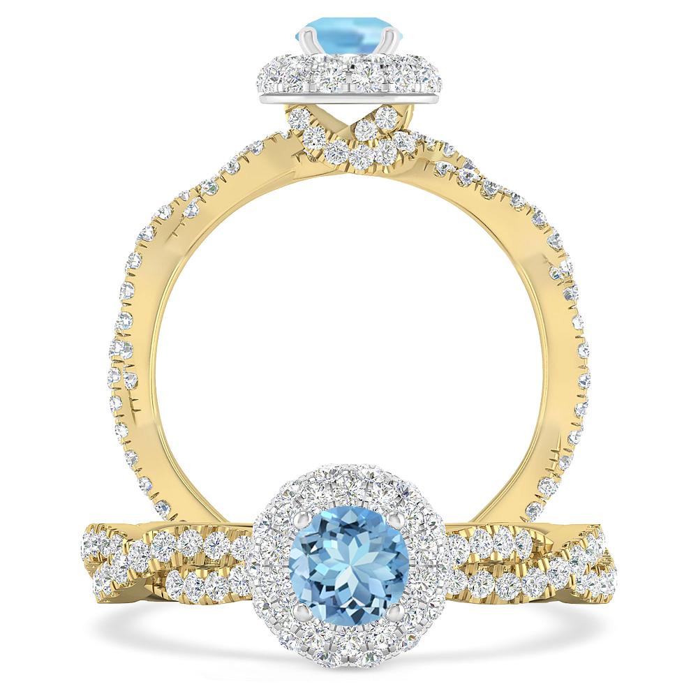 Yellow Gold - Aquamarine