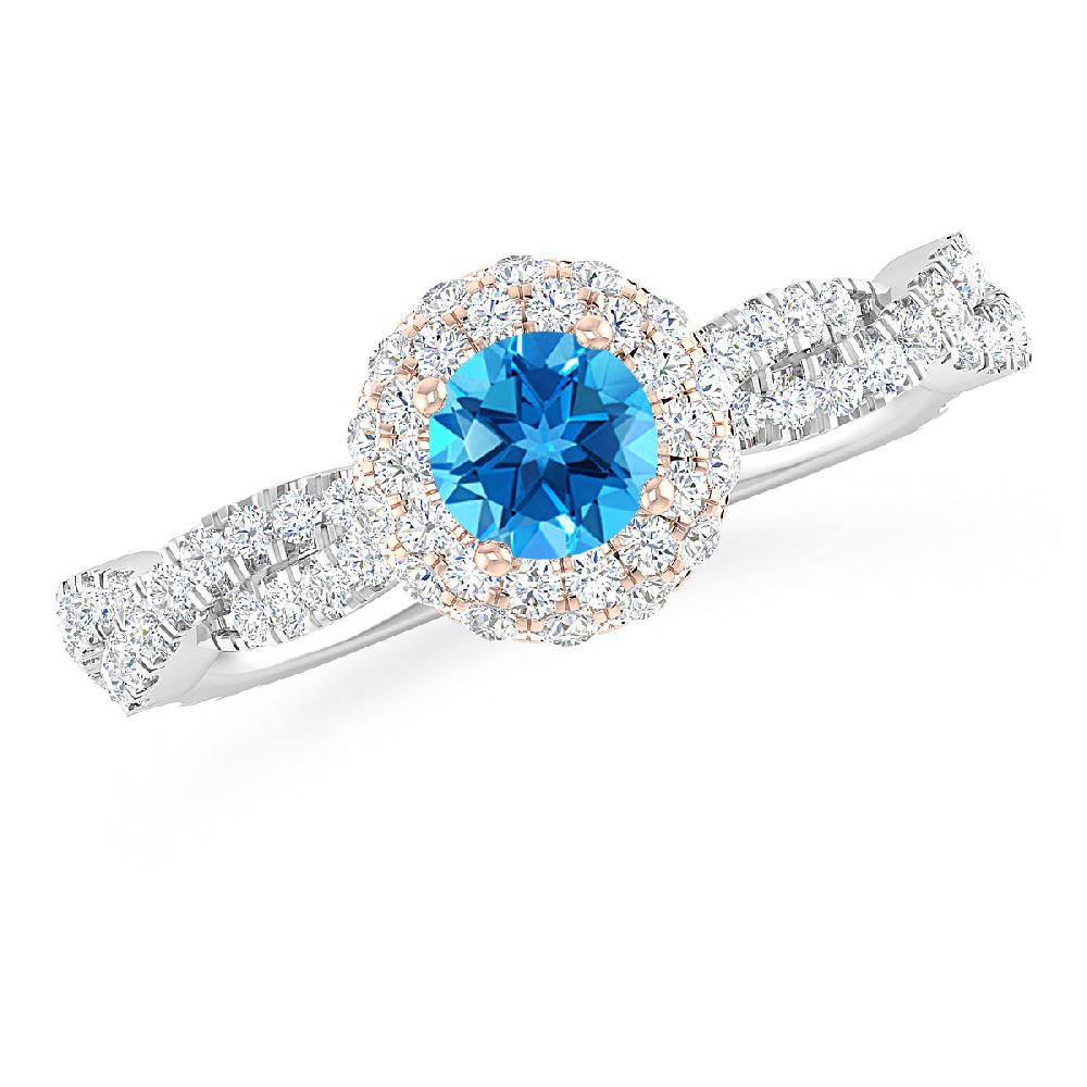 White Gold - Blue Topaz