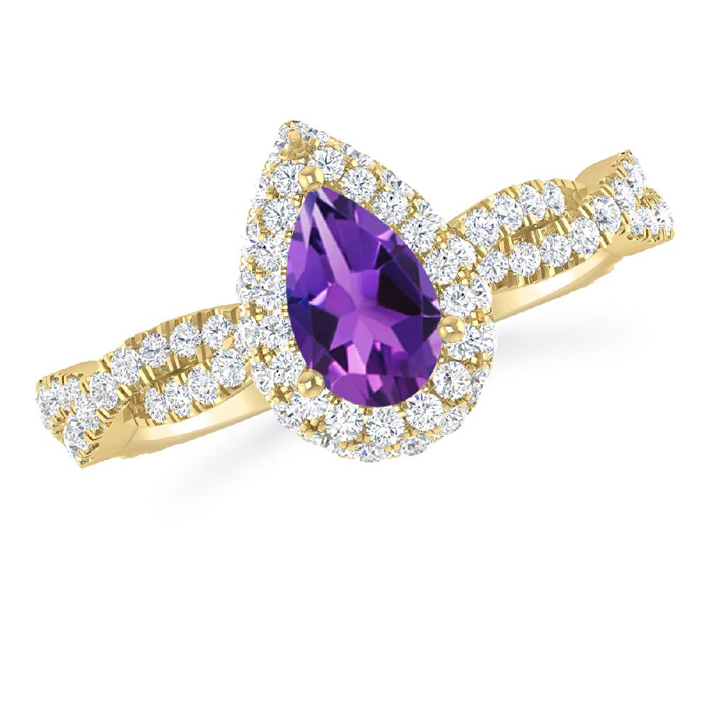 Yellow Gold - Amethyst