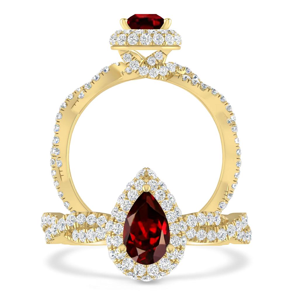 Yellow Gold - Garnet