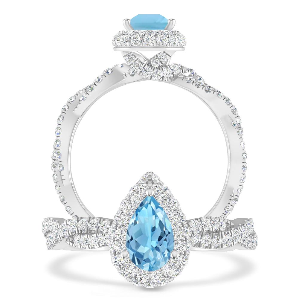 White Gold - Blue Topaz