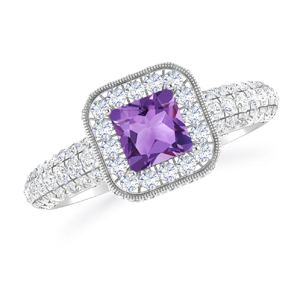 White Gold - Amethyst