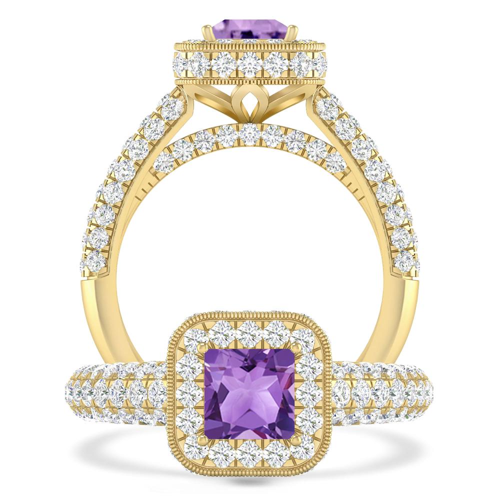 Yellow Gold - Amethyst