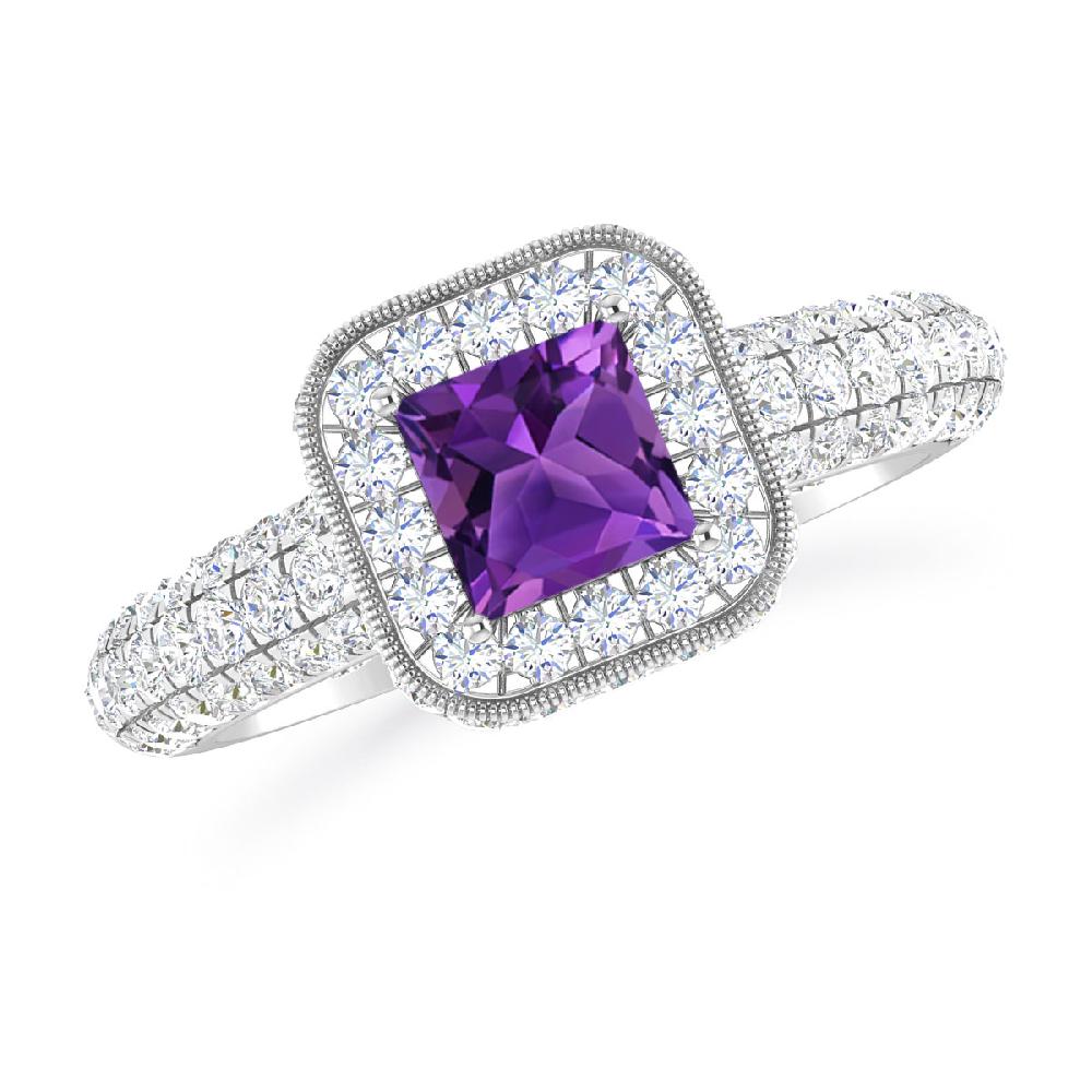 White Gold - Amethyst