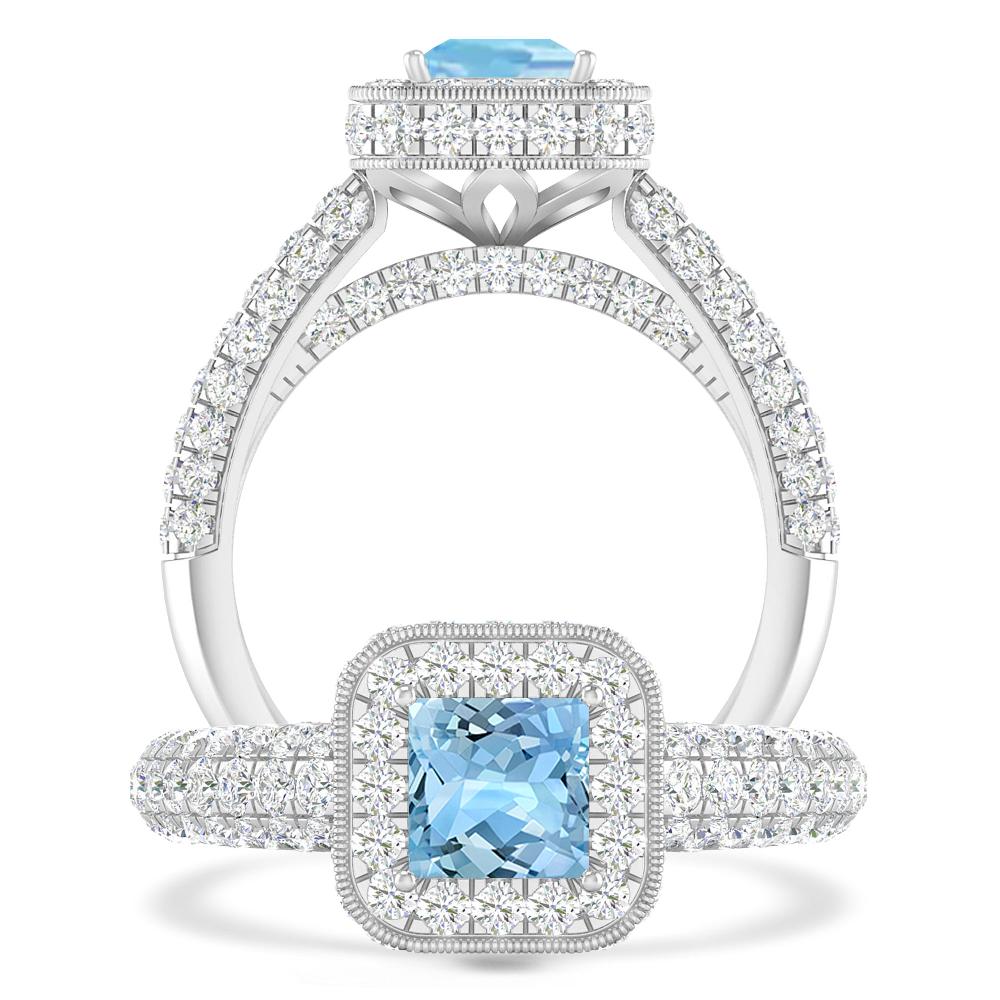 White Gold - Aquamarine