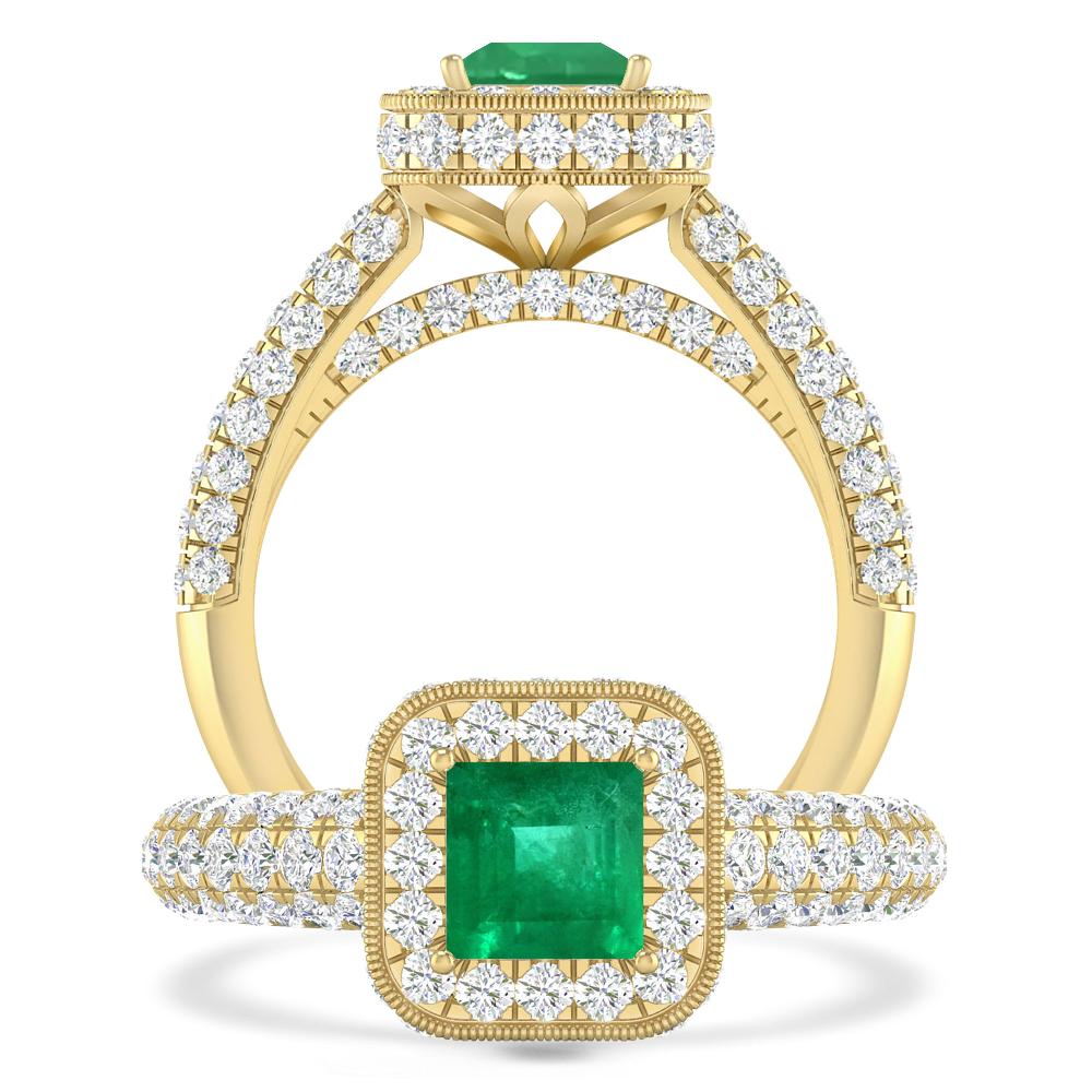 Yellow Gold - Emerald