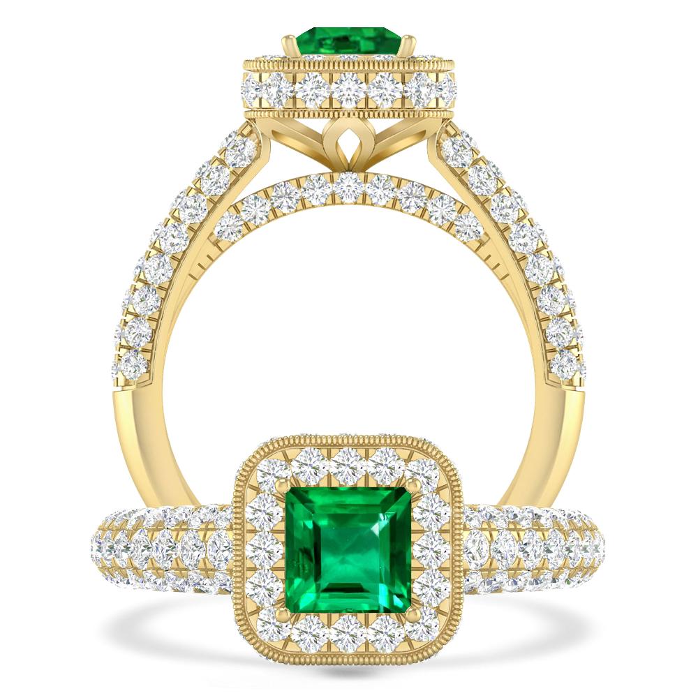 Yellow Gold - Emerald