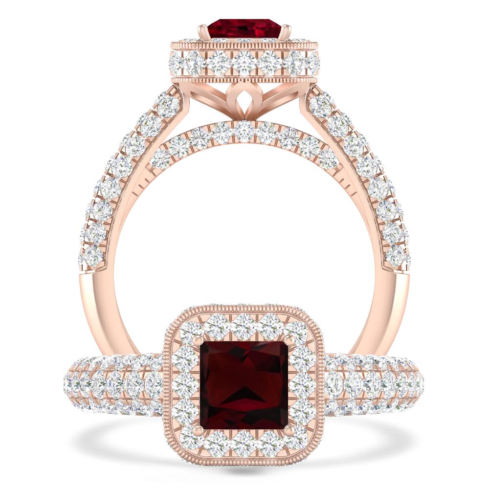 Rose Gold - Garnet