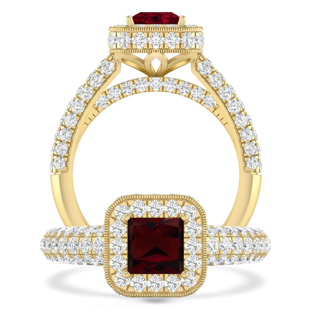 Yellow Gold - Garnet