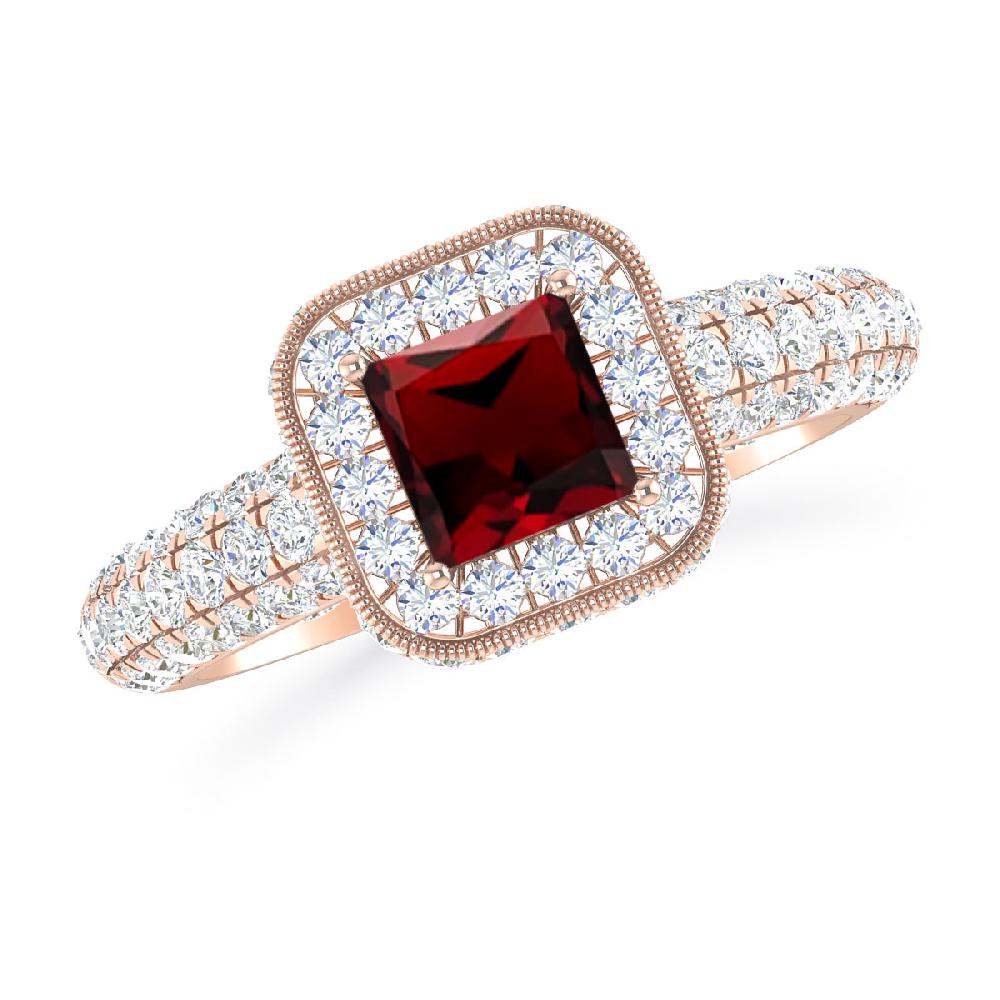 Rose Gold - Garnet