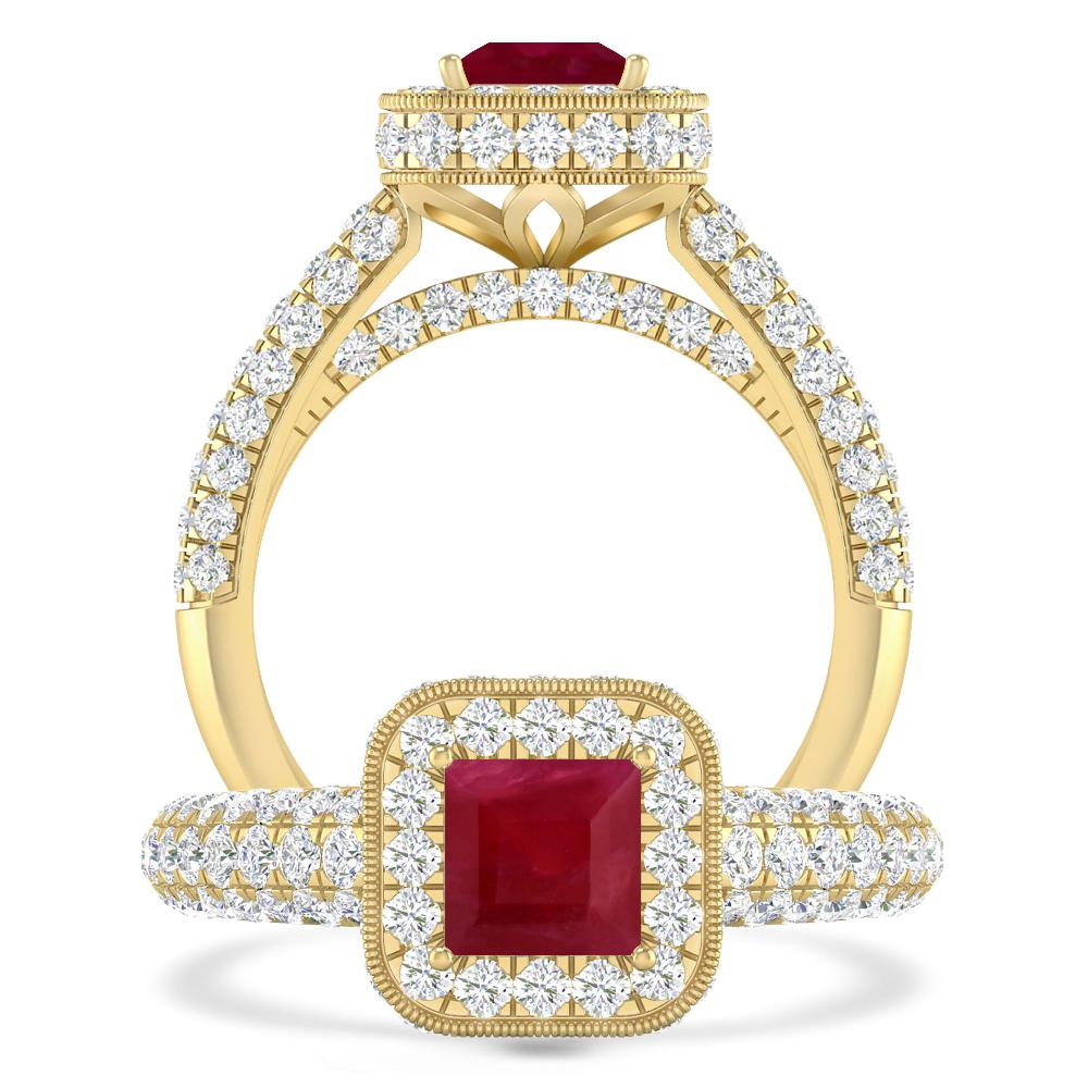 Yellow Gold - Ruby