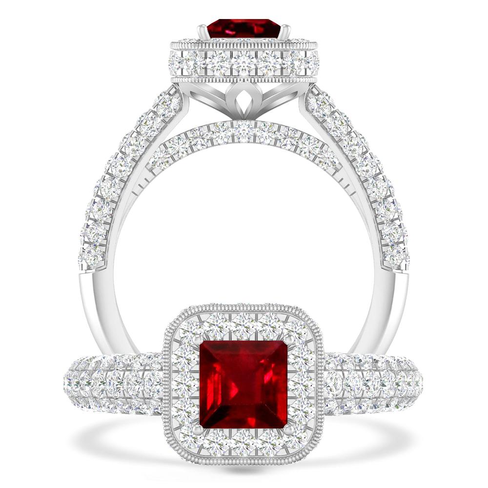 White Gold - Ruby