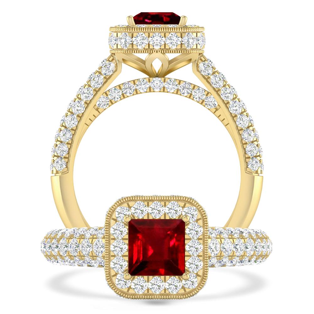 Yellow Gold - Ruby