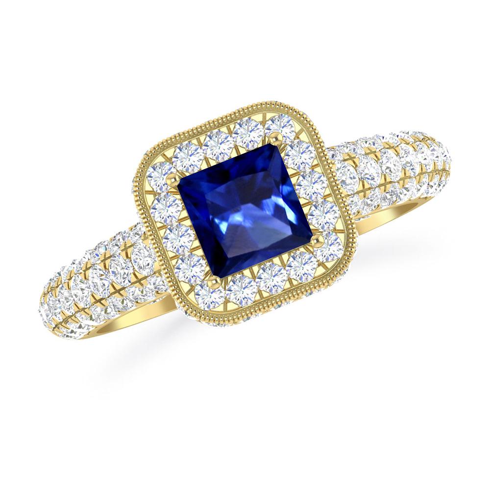 Yellow Gold - Sapphire